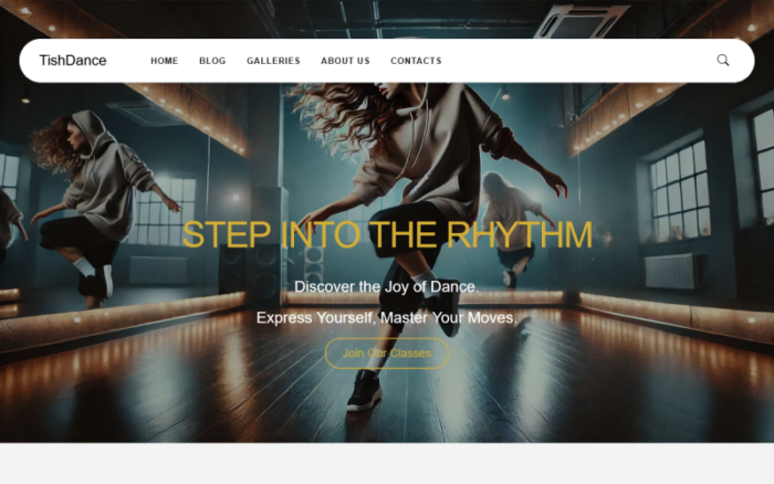 TishDance - Dans Stüdyosu WordPress Teması