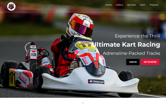 TishKartingHTML - Karting HTML Şablonu