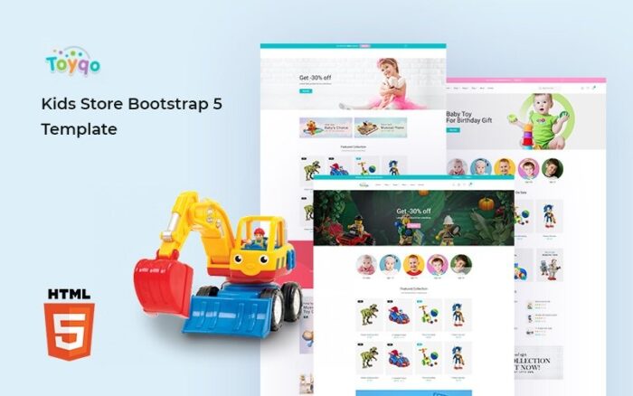Toyqo - Çocuk Mağazası Bootstrap 5 Web Sitesi Şablonu