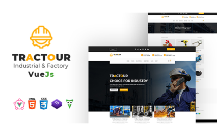 Tractour - Endüstriyel/ İmalat Vuejs Şablonu