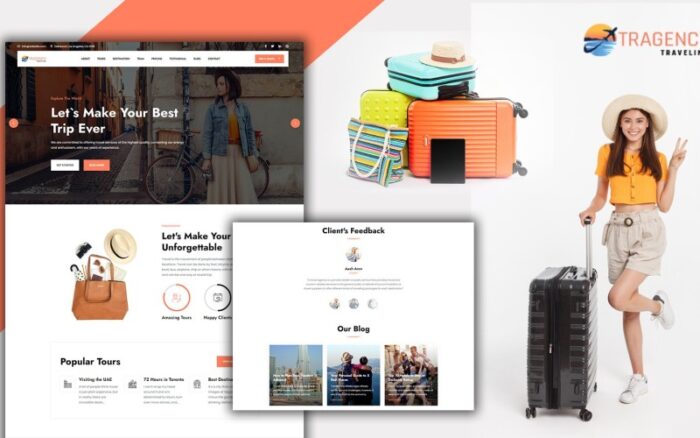 Tragency Seyahat Acentası Açılış Sayfası HTML5 Şablonu