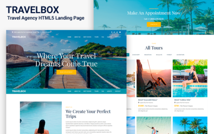 Travelbox - Seyahat Acentası HTML5 Açılış Sayfası