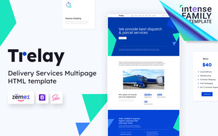 Trelay - Çevrimiçi Nakliye Şirketi Web Sitesi Şablonu