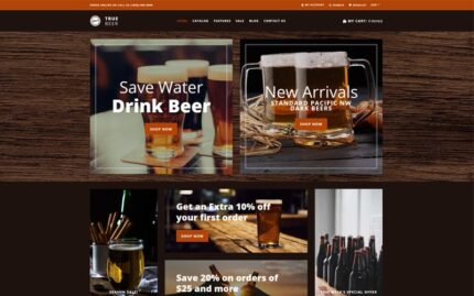 TrueBeer - Stylish Functional Bootstrap Shopify Teması