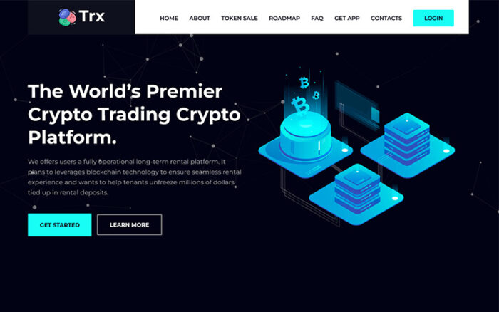 Trx - Kripto Para ICO Açılış Sayfası HTML Şablonu