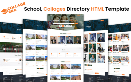 Üniversite Çağı- Okul, Kolaj Dizini HTML Şablonu