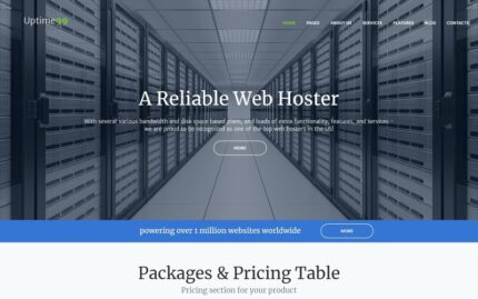 Uptime99 - Web Hosting WordPress Teması