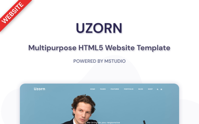 Uzorn - Duyarlı Çok Amaçlı Web Sitesi Şablonu