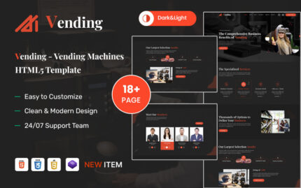 Vendin –Otomatik Satış Makineleri ve Aperatif HTML5 Şablonu