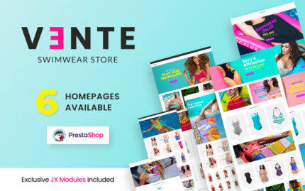 Vente - Swimwear Store Clean Bootstrap E-ticaret PrestaShop Teması