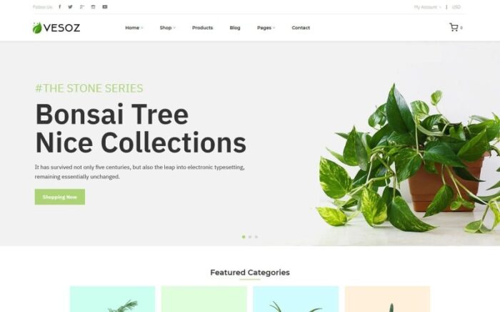 Vesoz - Plants And Nursery Shopify Teması