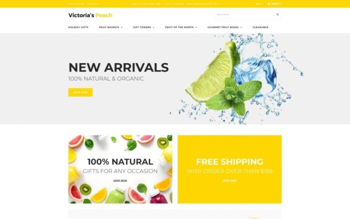 Victoria's Peach - Fruit Gifts Shopify Teması