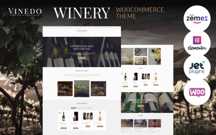 Vinedo - Vinery Elementor WooCommerce Teması