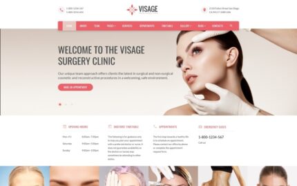 Visage - Plastik Cerrahi Kliniği Web Sitesi Şablonu