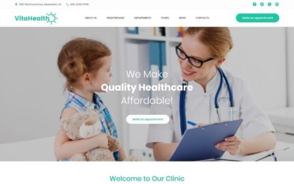 VitaHealth - Duyarlı Pediatri Kliniği WordPress Teması