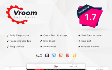 Vroom -Auto Parts Store PrestaShop Teması