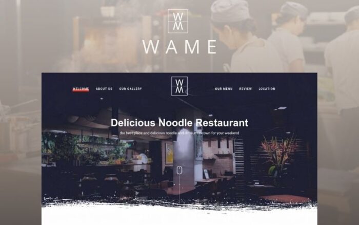 WAME - Çok Amaçlı Giriş Sayfası Html Açılış Sayfası Şablonu