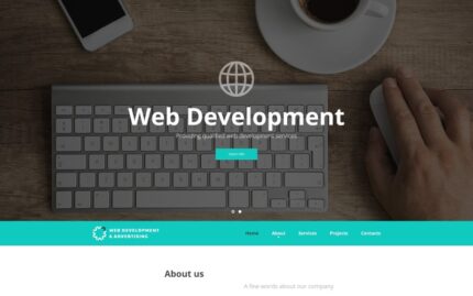 Web Geliştirme ve Reklamcılık - Web Geliştirme Duyarlı Web Sitesi Şablonu