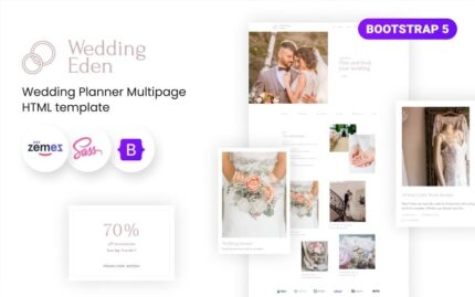 Wedding Eden - Wedding Planner HTML5 Web Sitesi Şablonu