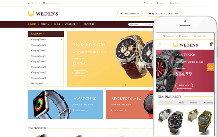 Wedens - Tema İzle WooCommerce Teması