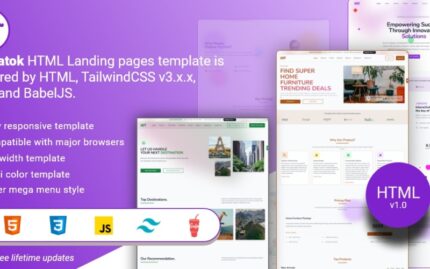 Wematok - TailwindCSS Çok Amaçlı Açılış Sayfası HTML5 Şablonu