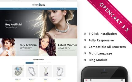 Westjwel Jewellery - Duyarlı OpenCart Şablonu