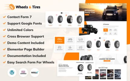 Wheels & Tire WooCommerce Elementor Teması