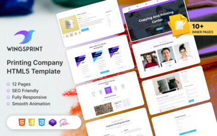 Wingsprint - Baskı Şirketi Html5 Şablonu
