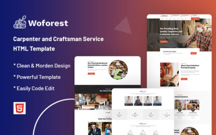 Woforest - Marangoz ve Zanaatkar Hizmeti Web Sitesi Şablonu