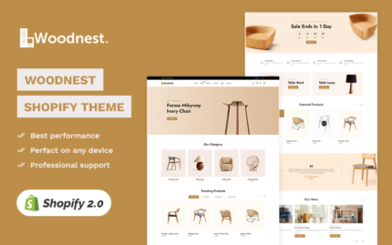 Woodnest - Ev Dekorasyonu, Mobilya, Sanat ve El Sanatları - Üst düzey Shopify 2.0 Çok Amaçlı Duyarlı