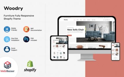 Woodry - Çok Amaçlı Mobilya ve İç Mekan Shopify Şablonu