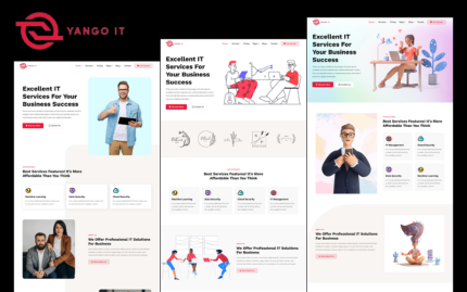 Yango - Teknoloji BT Çözümleri ve Hizmet Sağlayıcısı Şirket HTML ve Bootstrap Web Sitesi Şablonları