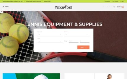 YellowBall - Tennis Store PrestaShop Teması