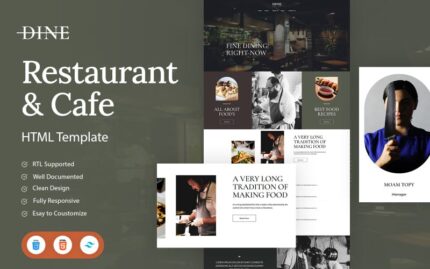 Yemek - Restoran Ve Kafe | HTML ve Tailwind CSS Şablonu