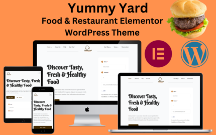 Yummy Yard - Yiyecek ve Restoran Elementor WordPress Teması